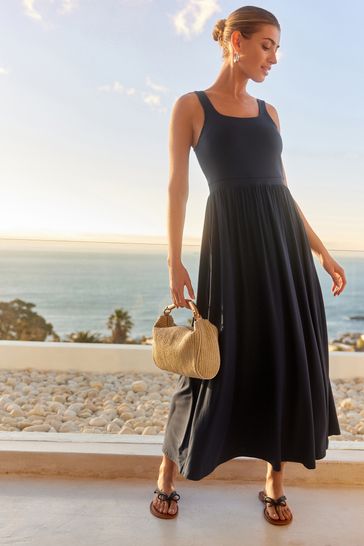 Long navy summer dress deals