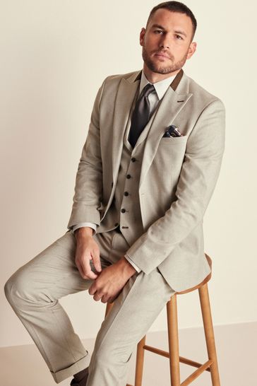 Mens slim new arrivals fit tan suit