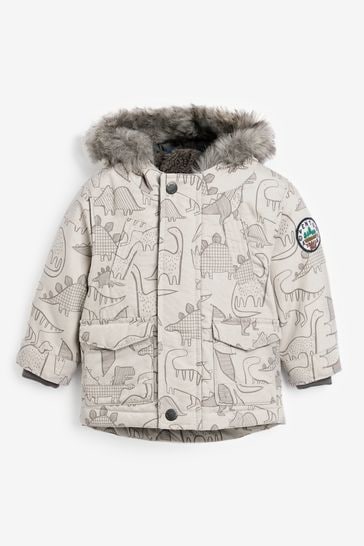 Faux Fur Hooded Parka Coat (3mths-7yrs 