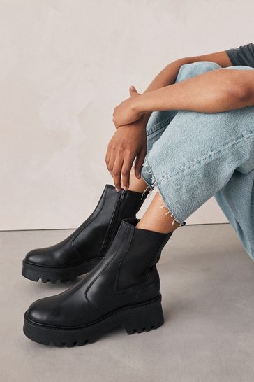 Buy Forever Comfort Leather Chunky Chelsea Boots from Next
