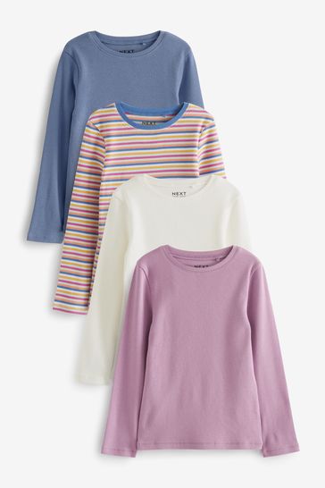 Buy Ribbed Long Sleeve Tops 4 Pack 3 16yrs from the Laura Ashley