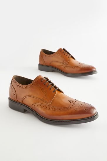 Black Leather Derby Brogues