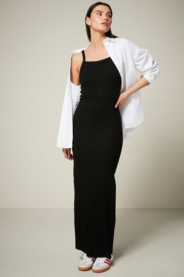 Buy Strappy Ribbed Maxi Dress from Next