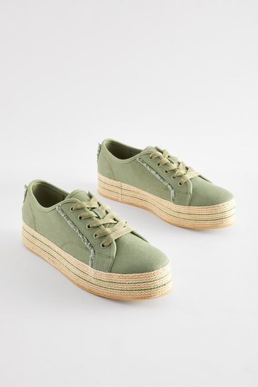 Espadrille flatform trainers top
