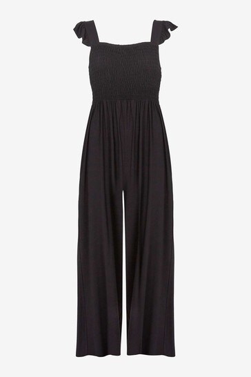 Buy Mint Velvet Black Ruffled Jersey 