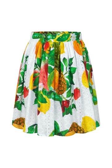 Girls Multi Cotton Skirt
