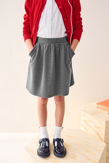 Grey Stretch Pull on School Skirt 3 16yrs