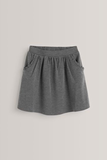 Jersey school skirt grey clearance