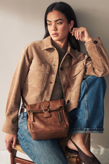 Black Utility Style Messenger Bag