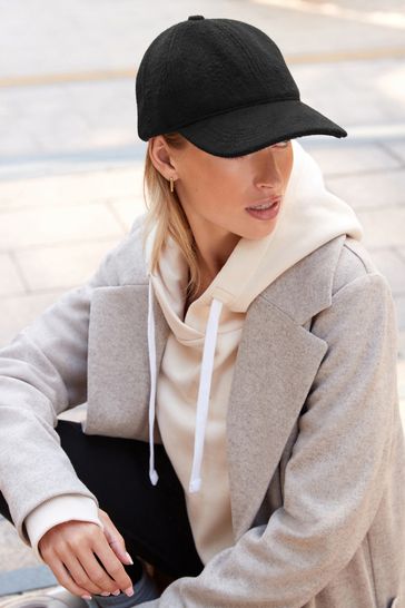Black felt baseball cap new arrivals