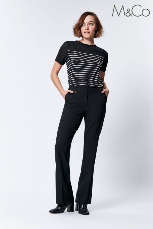 Buy M\u0026Co Black Bootcut Trousers from 