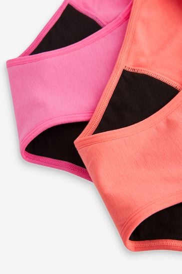 Pink/Orange Teen Light Flow Period Pants 2 Pack (7-16yrs)