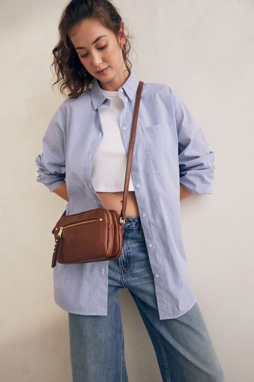 Black Utility Stud Cross Body Bag