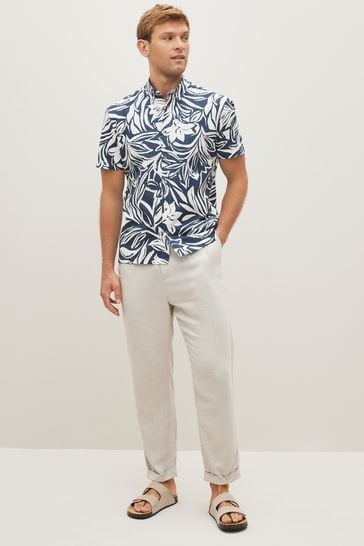 Buy Hawaiian Printed Short Sleeve Shirt from Next