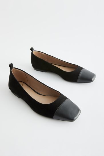 Buy Forever Comfort Leather Toe Cap Ballerinas Shoes from Next