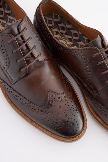 Buy Mens Contrast Sole Leather Brogues 