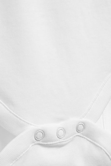 White 5 Pack Essential Baby Long Sleeve Bodysuits