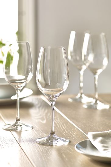 Clear Nova Crystal Wine Glasses Set of 4 White Wine Glasses