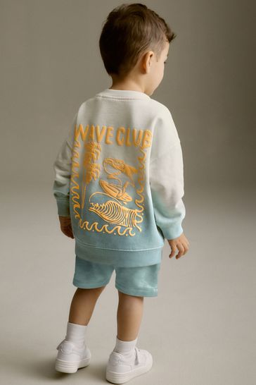 Buy Backprint 100 Cotton Sweatshirt and Shorts Set 3mths 7yrs from Next