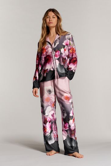 B By Ted Baker Floral Satin Button Through Pyjamas