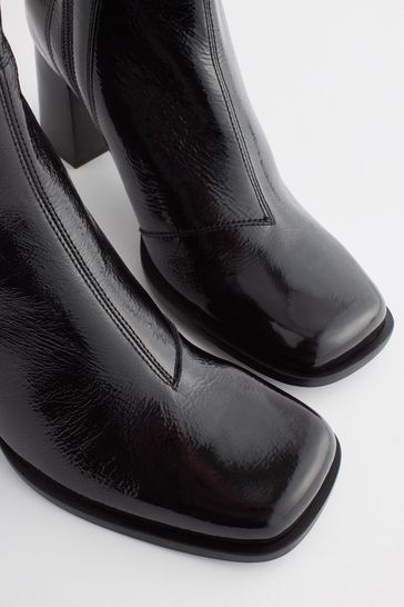 Buy Forever Comfort Square Toe Heeled Ankle Boots from Next