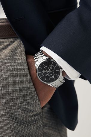 Silver store metal watch