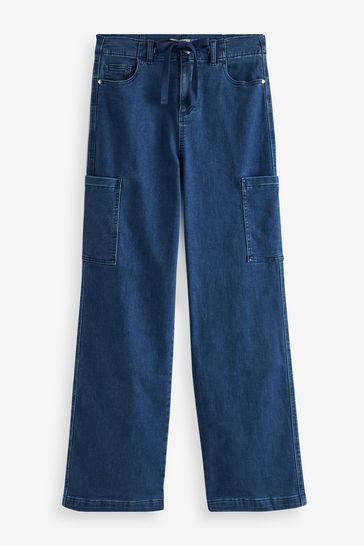 Buy Cosy Brushed Denim Wide Leg Joggers from Next