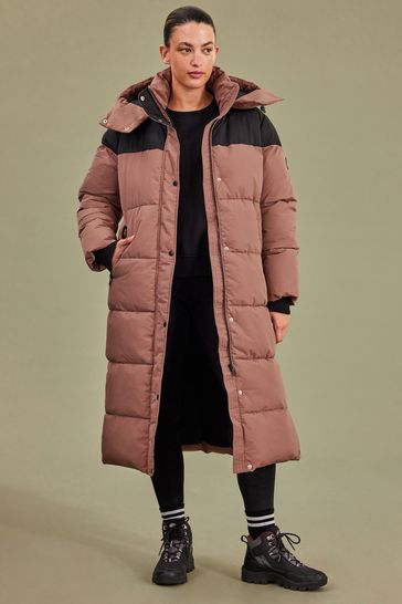 Long pink padded coat online