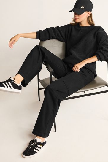 Buy Cosy Brushed Denim Wide Leg Joggers from Next
