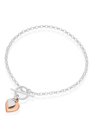 Buy Beaverbrooks Heart T-Bar Bracelet 