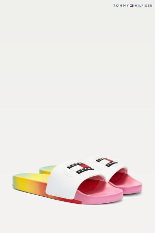 rainbow tommy hilfiger slides womens