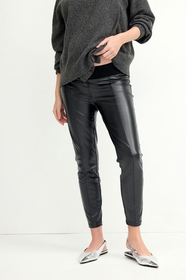 Maternity leather trousers uk store