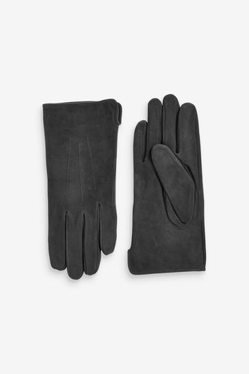 Charcoal Grey Suede Gloves
