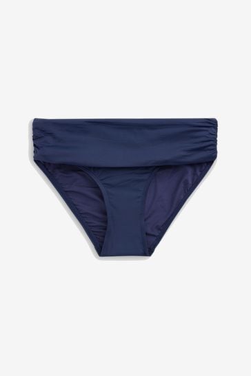 Navy fold over bikini bottoms outlet