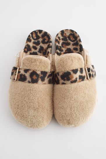 Buy Teddy Borg Buckle Mule Slippers from Next