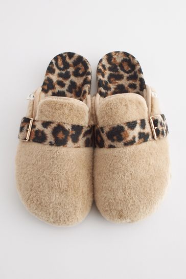 Hollister teddy lined slipper in black - ShopStyle