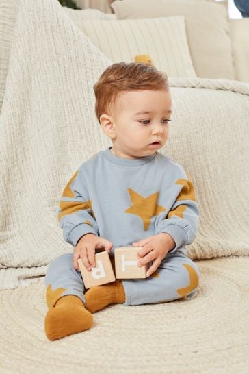 Buy Pale Blue - Baby Cosy Sweatshirt and Joggers Set from Next Spain