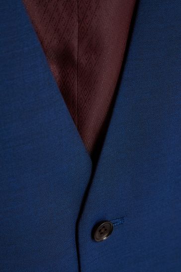 Bright Blue Signature Tollegno Wool Suit Waistcoat