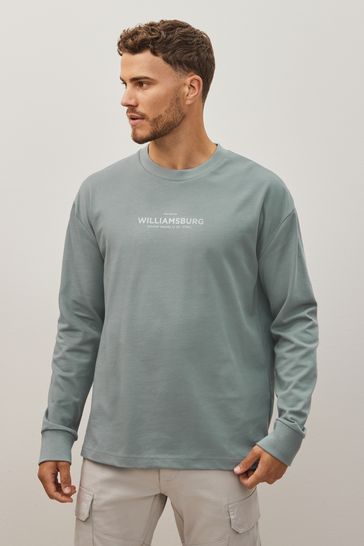 Long sleeve heavyweight new arrivals crew neck tee