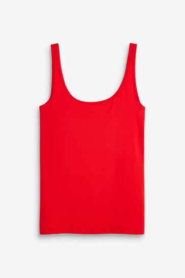 Red Thick Strap Vest