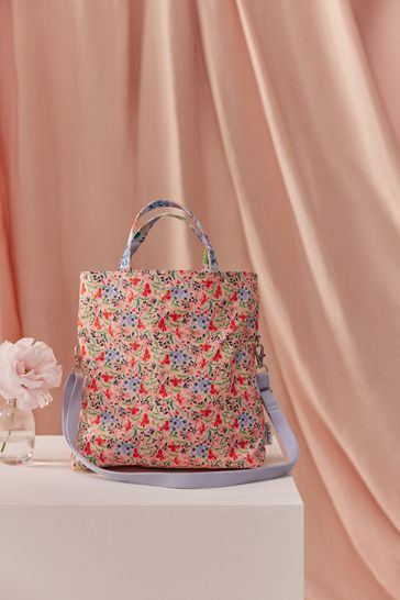 Buy Cath Kidston White Birds Print Canvas Multi Way Cross Body Bag