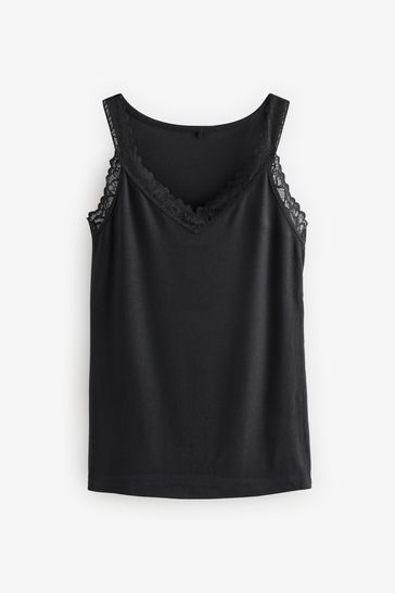 Black Next ThermoGen Lightweight Lace Trim Thermal Vest