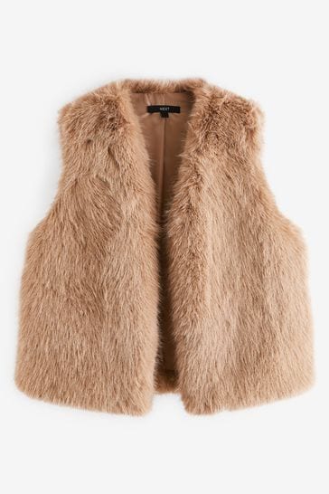 Buy Faux Fur Gilet from Next