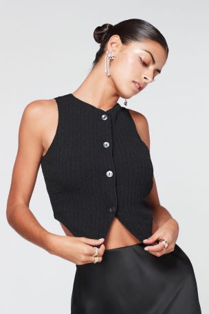 Buy Knitlook Ribbed Textured Jersey Waistcoat Top from Next