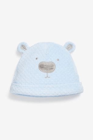 Blue Bear Velour Hat (0-18mths)