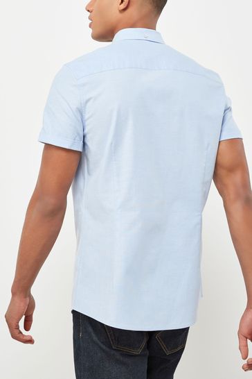 Buy Short Sleeve Stretch Oxford Shirt 