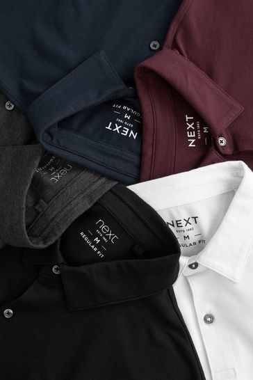Buy Jersey Polo Shirts 5 Pack from Next
