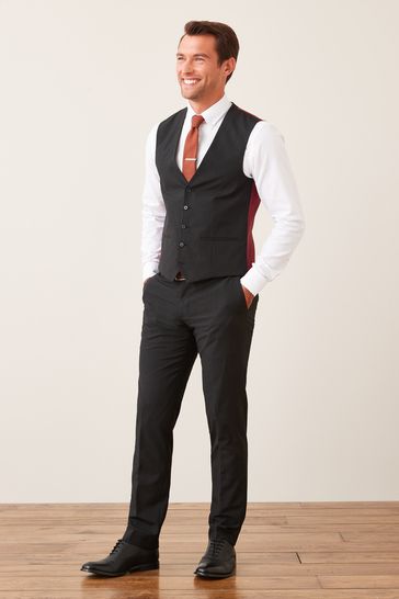 Mens black wool waistcoat store