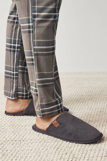 Buy Textured Mule Slippers from Next
