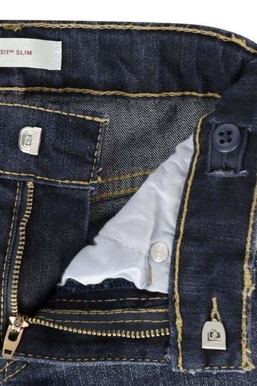 Levi's® Boys Blue 511 Slim Fit Cotton Jeans